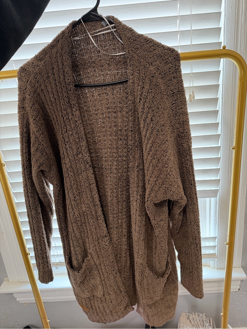 Simply Southern Plush Brown Open-Front Cardigan